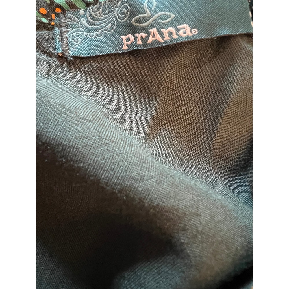 Prana Teal Blue Ikat Print Nari Midi Dress Boho Tribal Halter Viscose Small - Picture 8 of 9